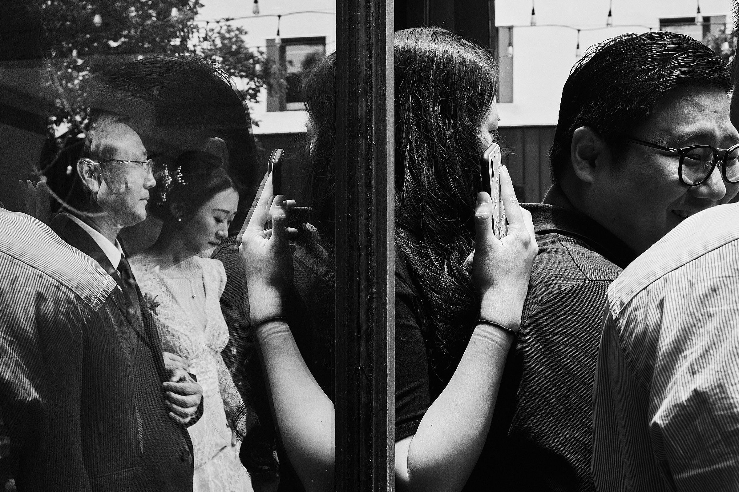 Bride Moments Before Entering Wedding Ceremony In Shanghai