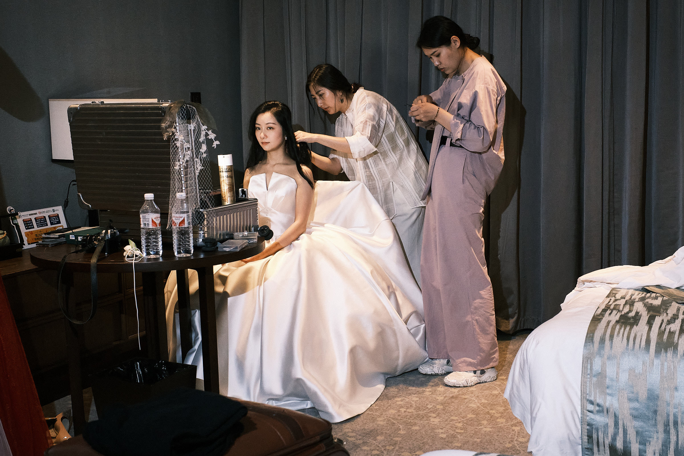 Bride With White Dress Does Hair And Makeup