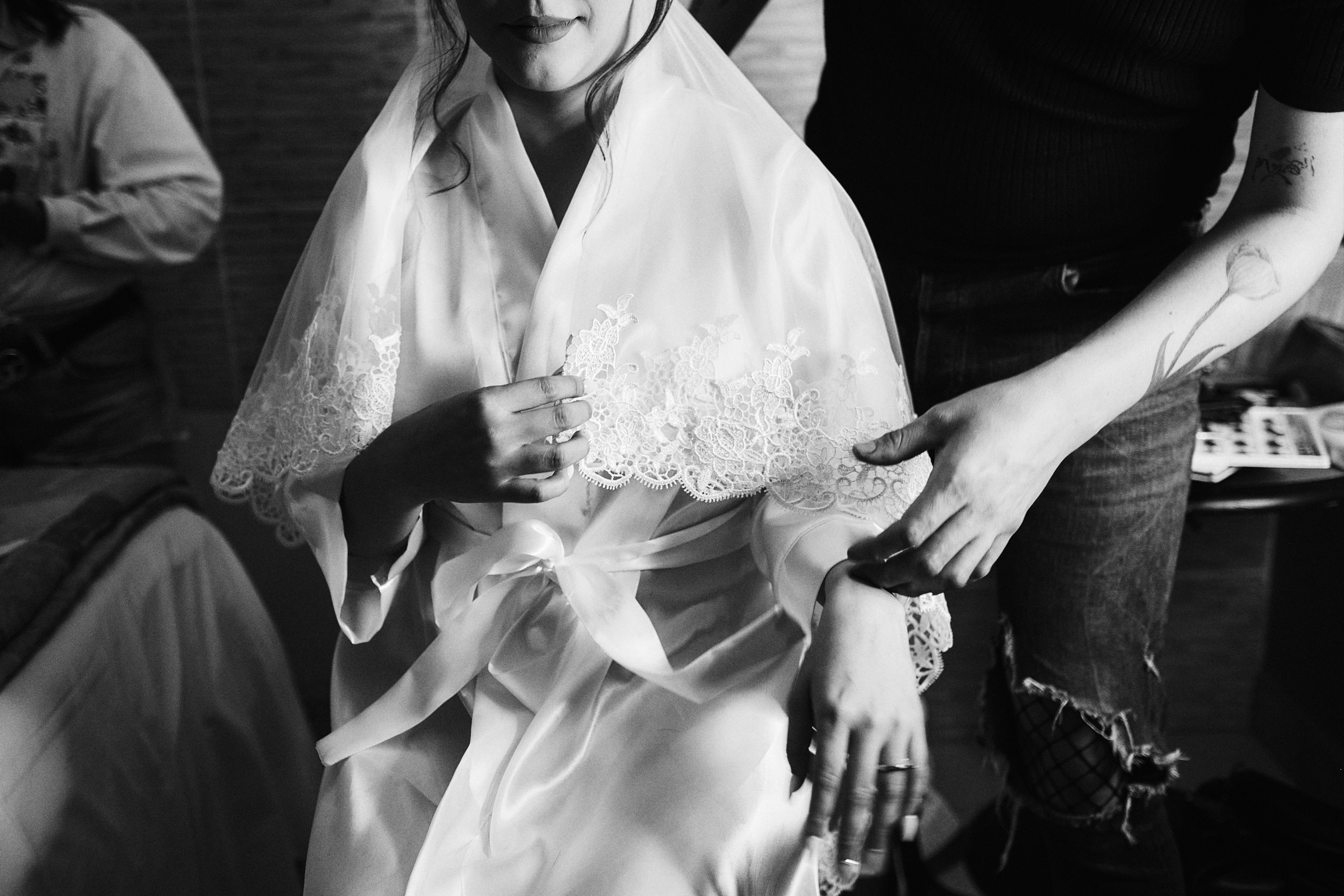 The Bride Gets Ready And Tries On The Veil For Her Ceremony In Mexico