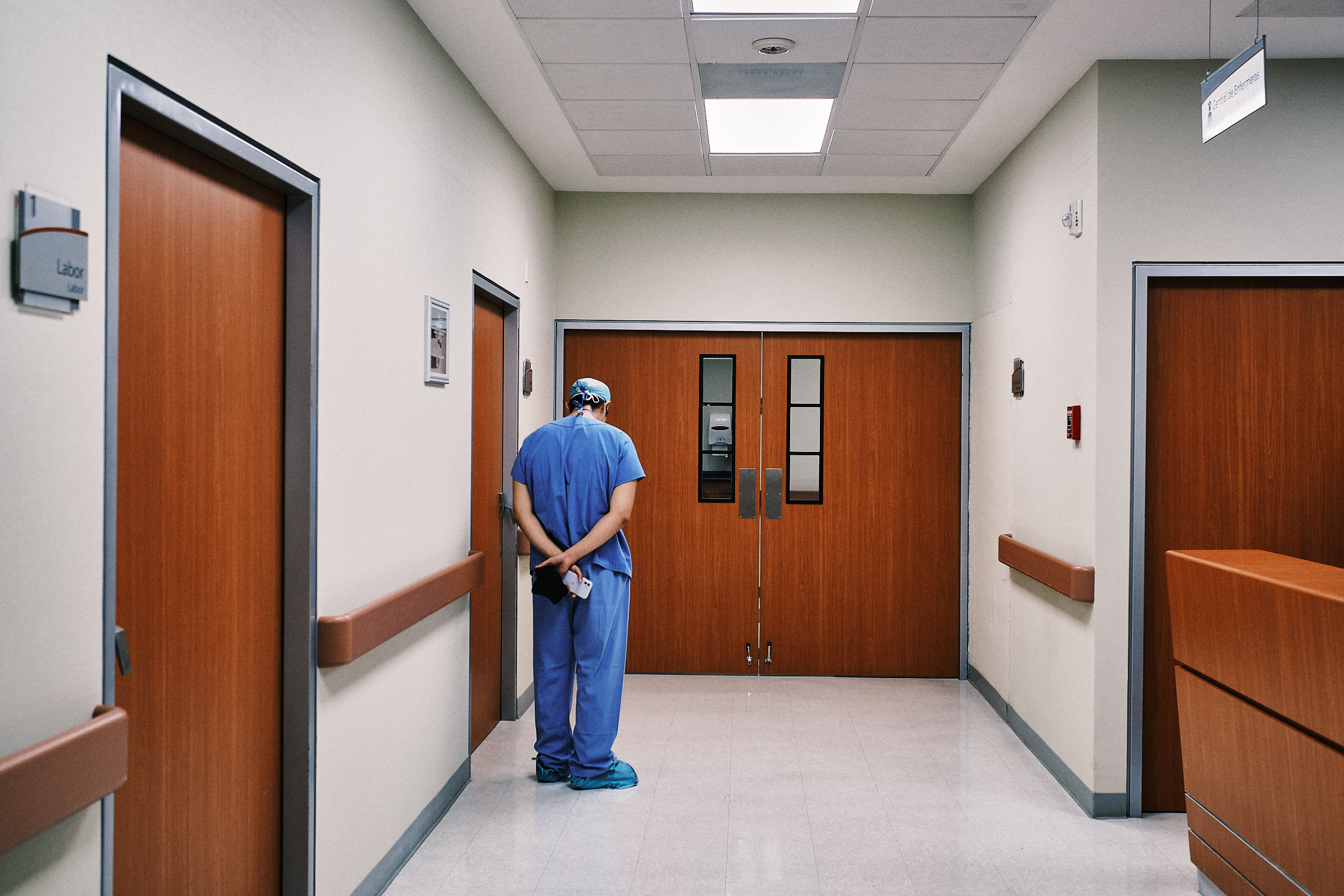 Husband Awaits Outside The Surgery Room For Her Wife To Delivery Baby