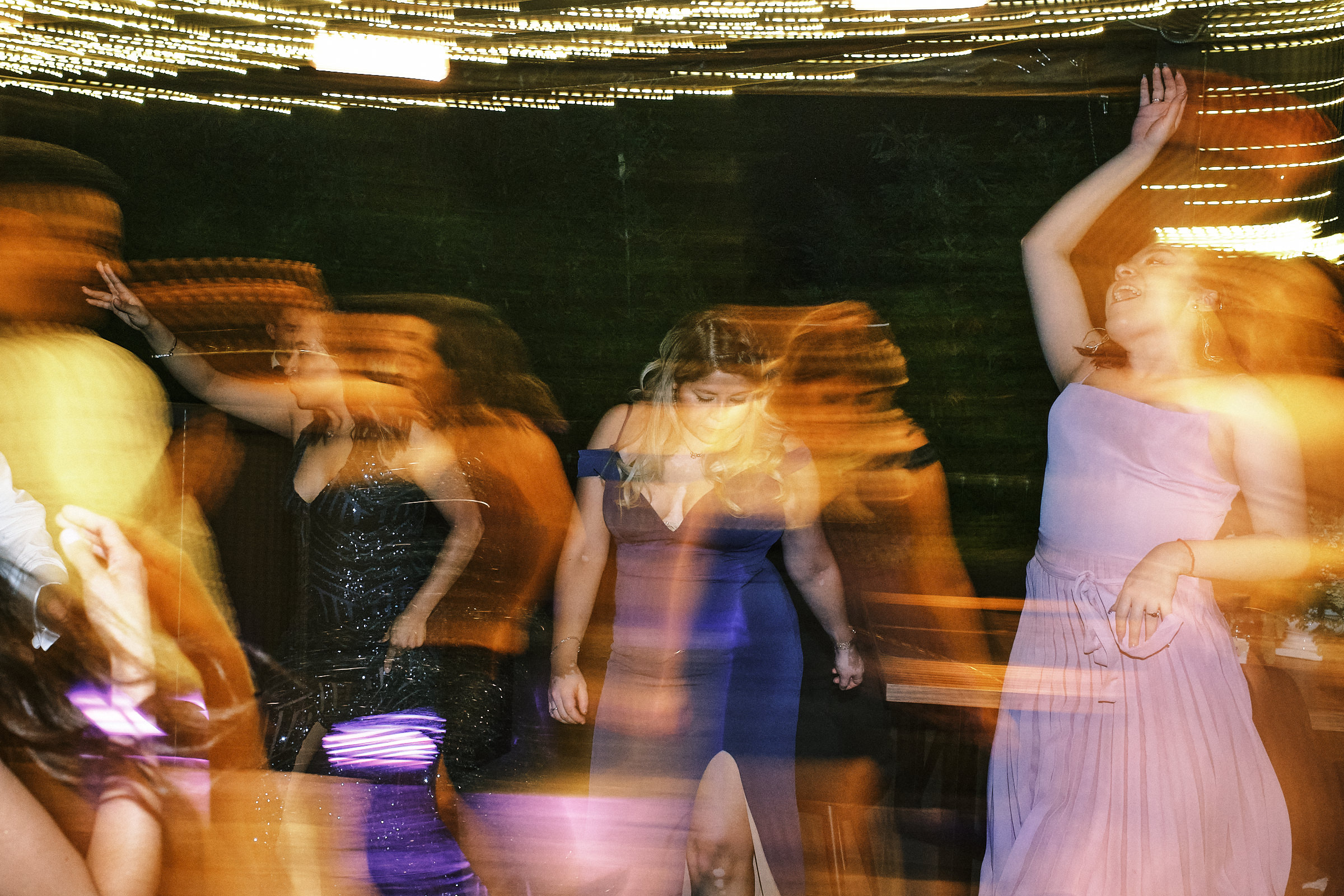 Wedding Guests Dance While Camera Shutter Is Dragged In Reception At Atlixco