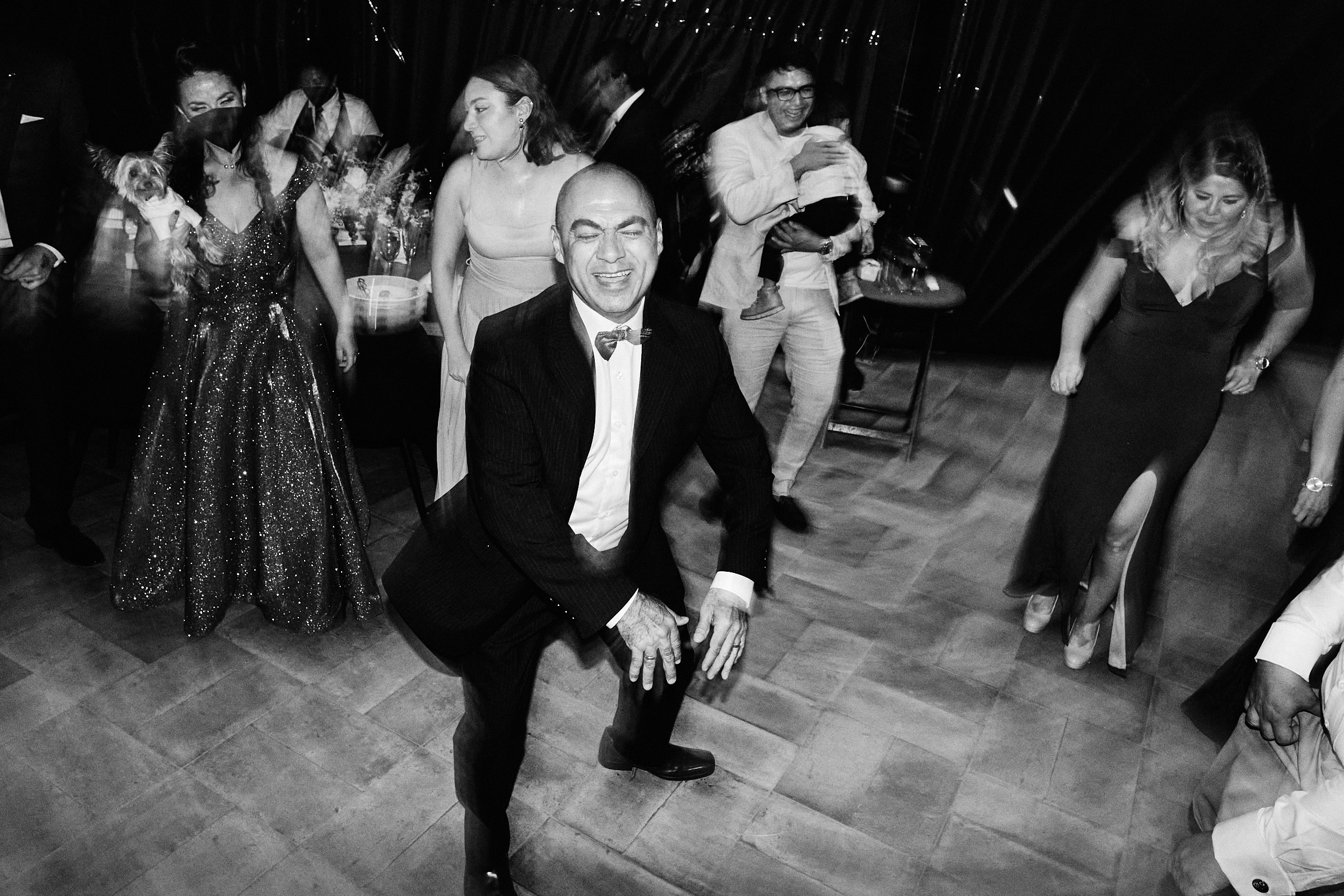 Dad Of The Groom Happily Dances On Reception In Atlixco Puebla